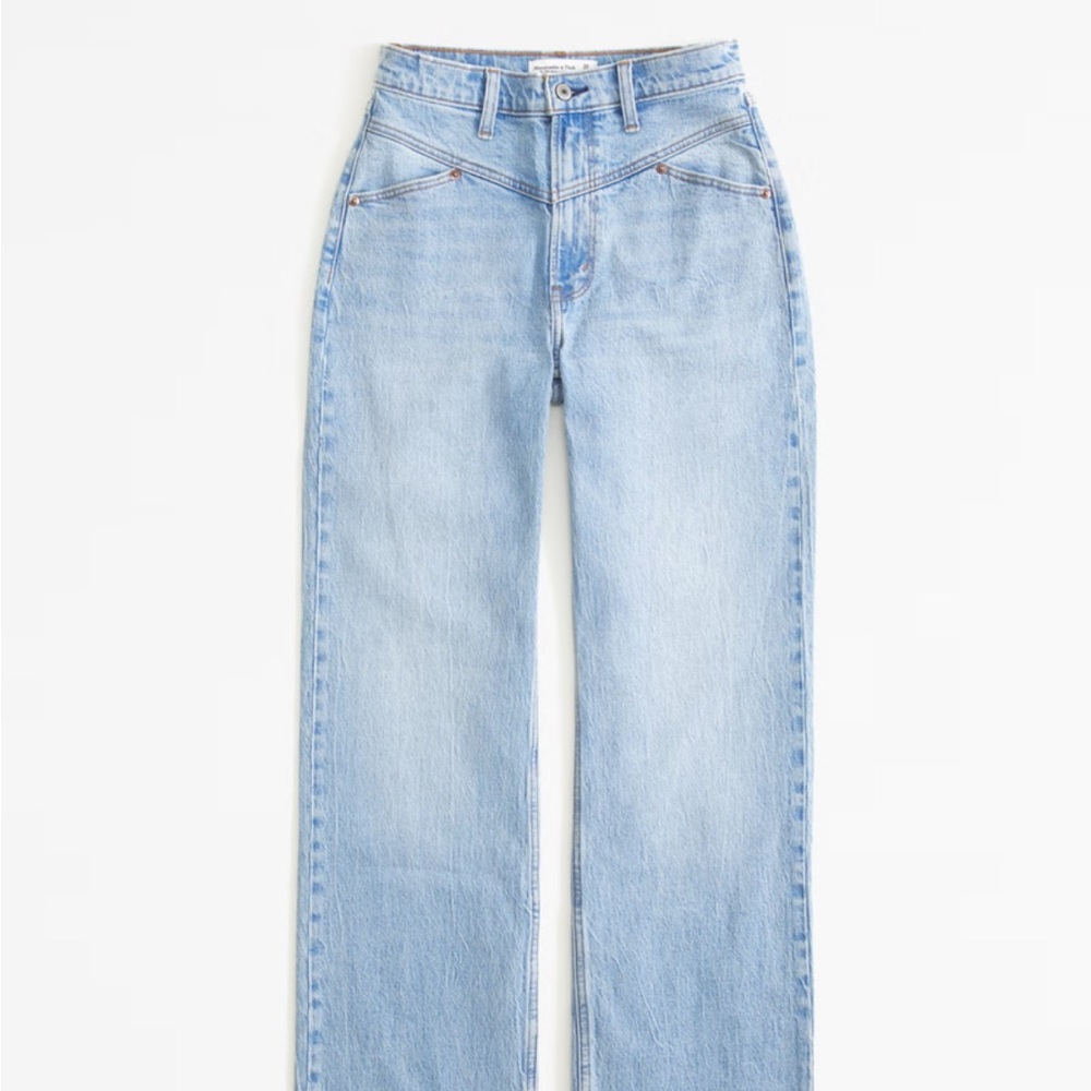 Abercrombie & Fitch Pale Blue Straight Leg Jeans